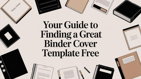 Your Guide to Finding a Great Binder Cover Template Free