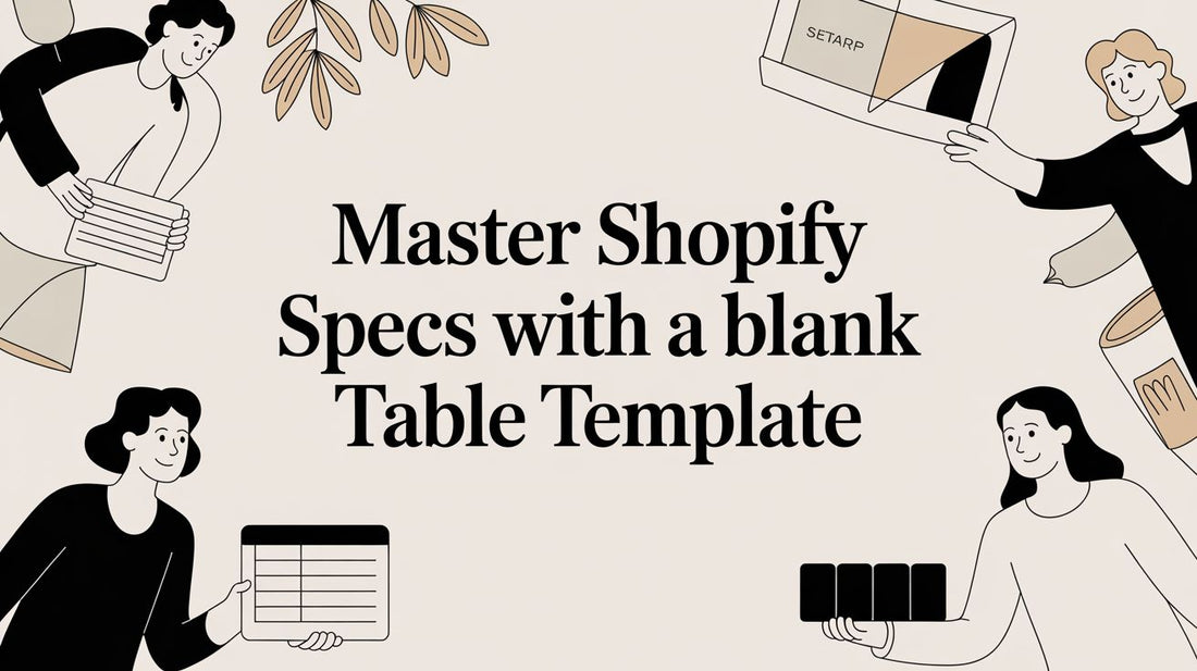 Master Shopify Specs With a Blank Table Template