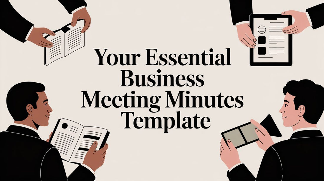 Your Essential Business Meeting Minutes Template