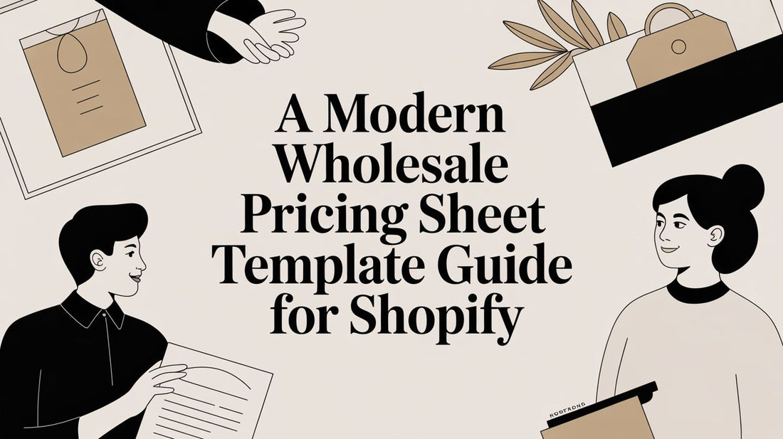 A Modern Wholesale Pricing Sheet Template Guide for Shopify