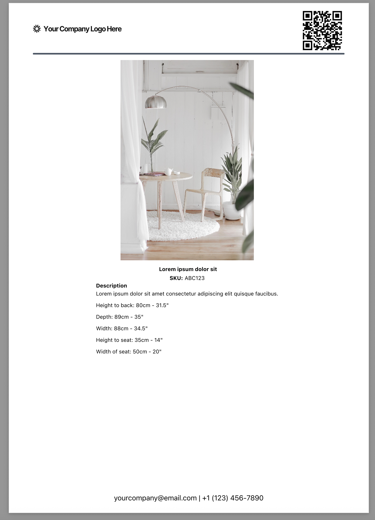 Furniture Minimalist Custom Template